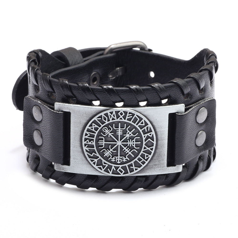 Men's wide leather bracelet 5395428993513