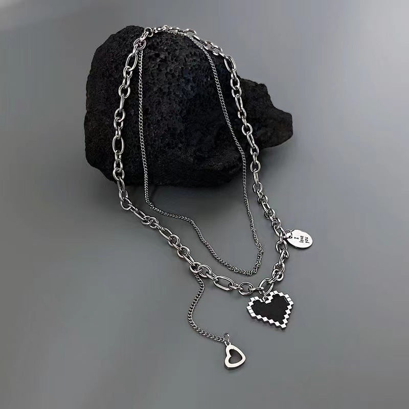 Fashion Double-layer Titanium Steel Necklace For Women 539b473a 477d 46a2 bdfc 9d024da3777d 9e8972ea 2b77 4e08 84cf 896ea33ca