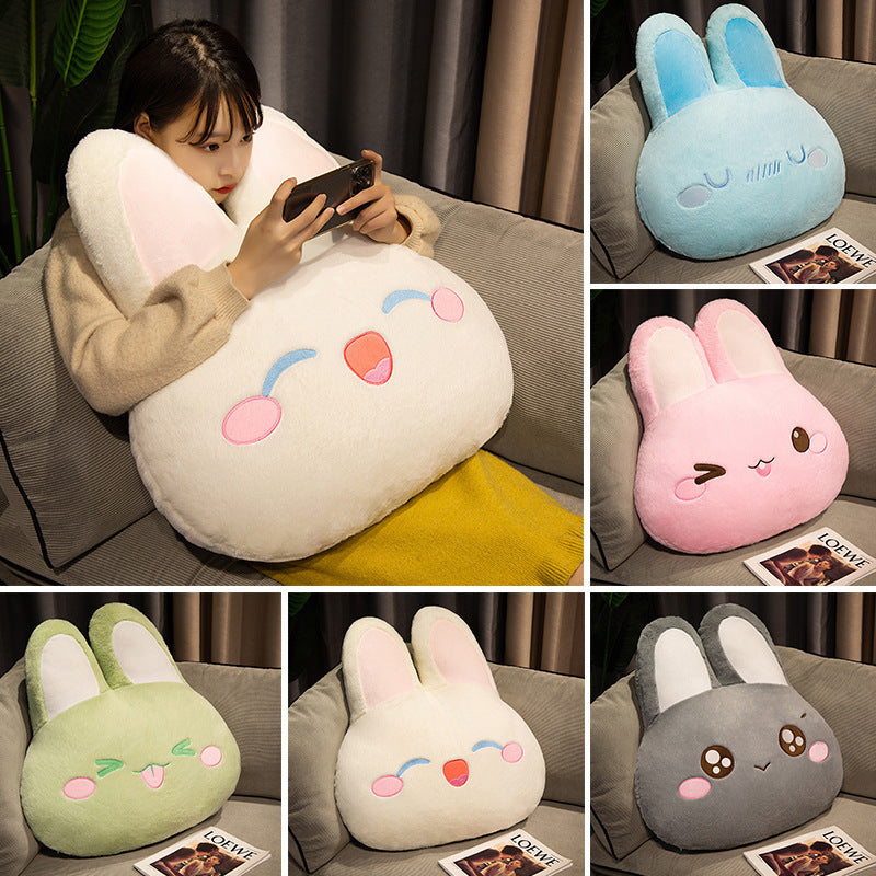Warm Hand Rabbit Pillow Plush Toy 53a30664 dd92 47d8 b433 9ec5a20f68ef