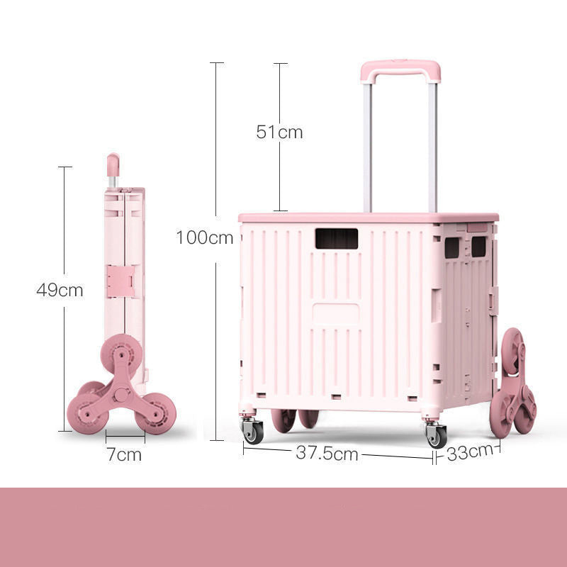 Fashion Folding Trolley Shopping Storage Trolley 53a93318 b4a9 4fe4 a37c 63431cdd928d