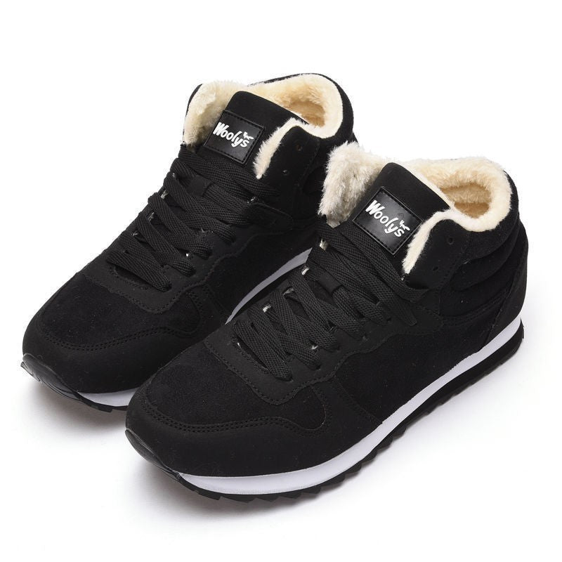 Couple Insulated Cotton-padded Shoes Snow Boots High-top Lightweight Inner Height Increase Extra Large Size 4748 53cbc385 542