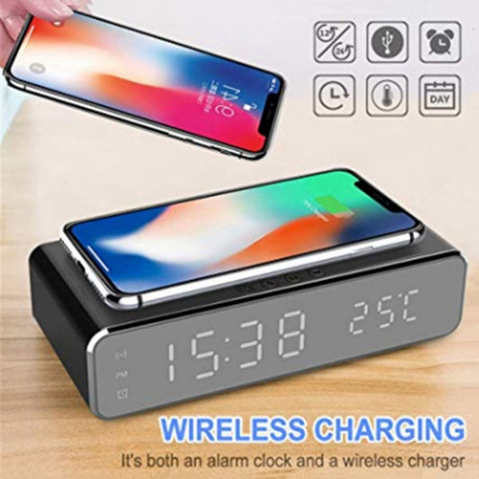 Wireless Charging Time Display Thermometer Alarm Clock - 图片 1