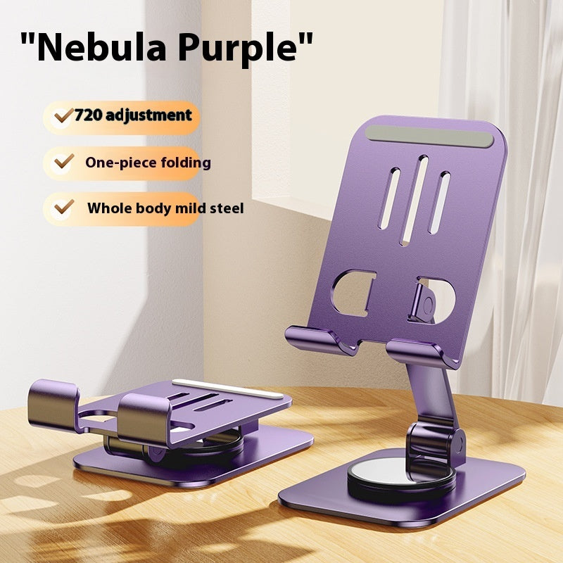 Metal Aluminum Alloy Rotating Mobile Phone Bracket Foldable Desktop - 图片 16