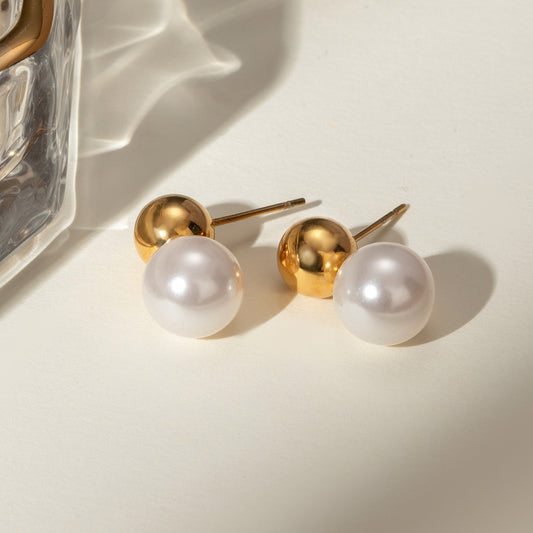 Nautica Dome Pearl Earrings 541a428d 8465 4390 b682 352c8a5904b5