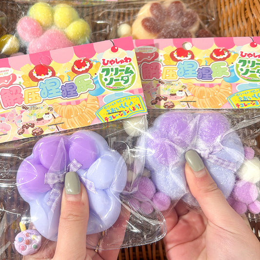 Large Cat's Paw Squeezing Toy Coconut Meat Powder Plush Good-looking Decompression Artifact 5422311a f04c 4f47 b691 89e89166d