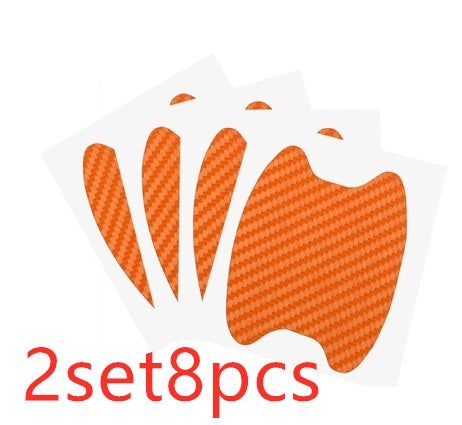 4pcs Set Of Door Stickers Carbon Fiber Scratch-resistant Car Handle Stickers - HD Wireless Product #16