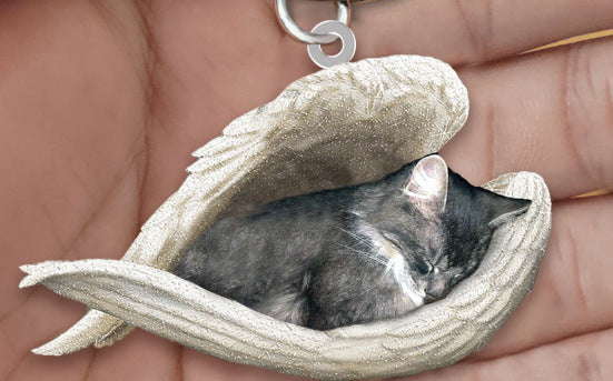 New Unique Dogs And Cats Sleeping Angel Pendant Car Key Ring 544a225e f12d 4577 87f4 d2dc511658d3