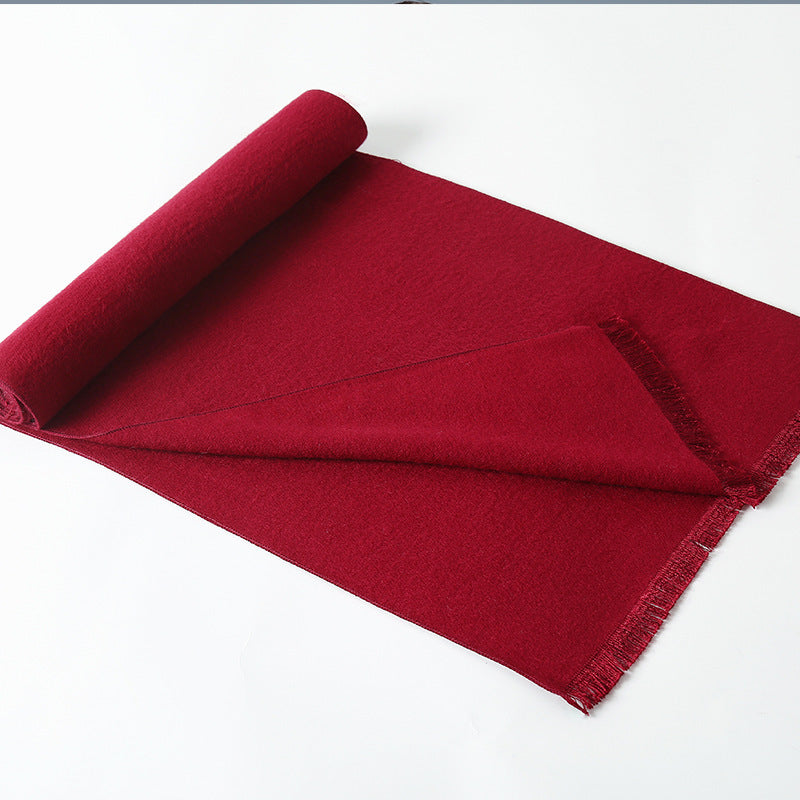 Simple Plaid Warm Keeping Artificial Cashmere Scarf 54510dc6 1d64 4801 9cfd 2f1332fc8be0