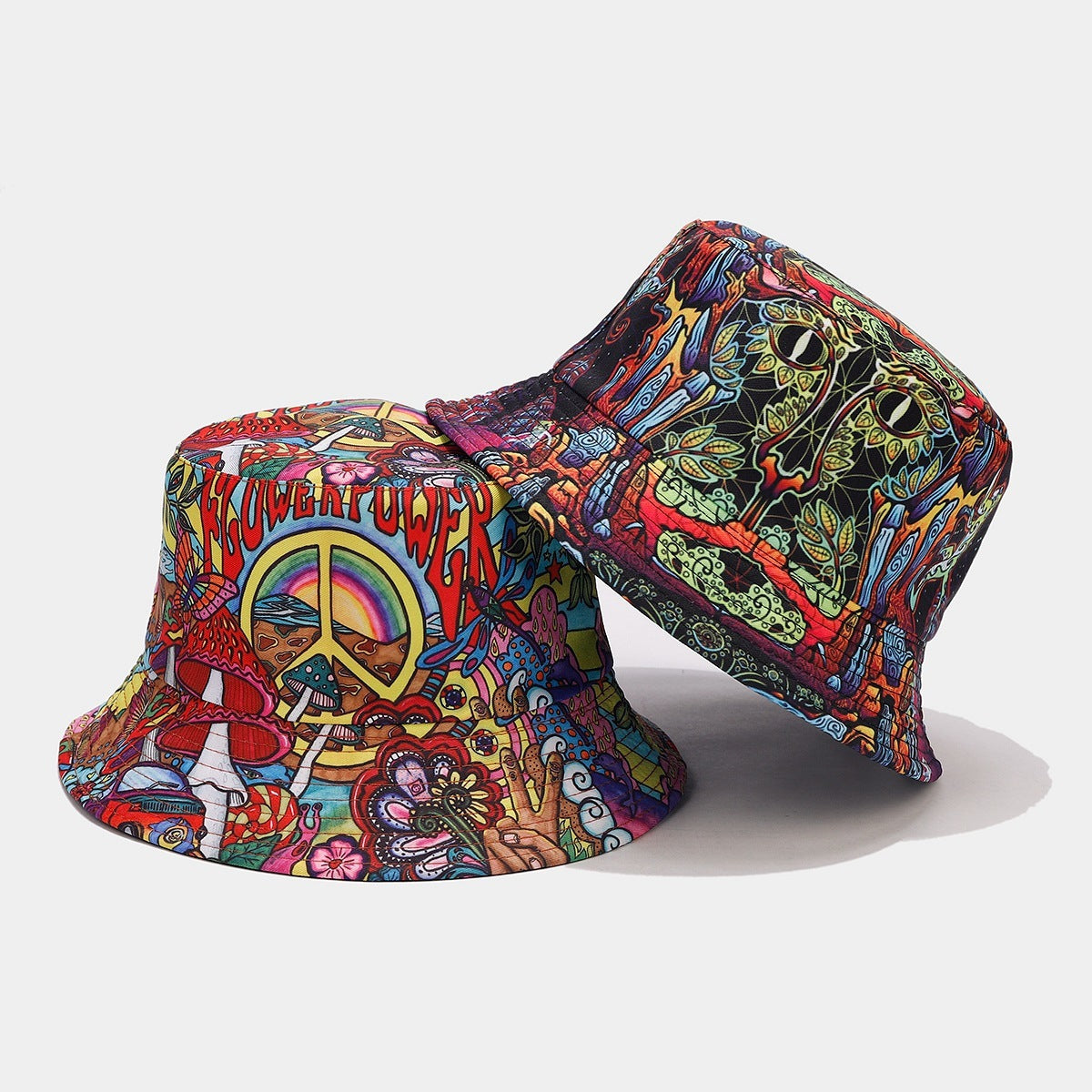 Graffiti Double-sided Bucket Hat Female Party Hip Hop Bucket Hat 54521189 4f4e 47d8 b190 f010ae16aab4