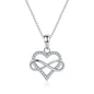 S925 Sterling Silver Pendant Heart Of Eternity Ins Collar Chain 5458255d 345f 415a 984b 9e24c9422681