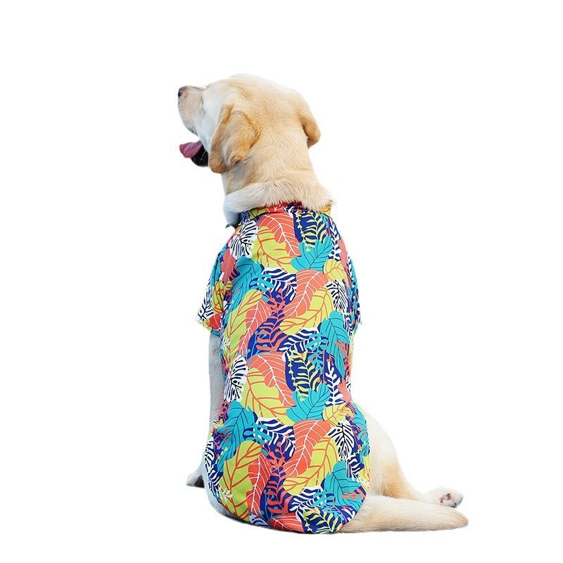 Pet Clothes Teddy Bichon Pomeranian Jarre Aero Bull Cat Dog Summer Thin Large Dog Pet Hawaiian Shirt 545f2e70 aa33 44e9 9ad7 