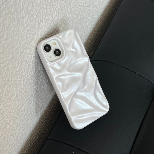 Electroplating Three-dimensional Pleated Phone Case - 图片 1
