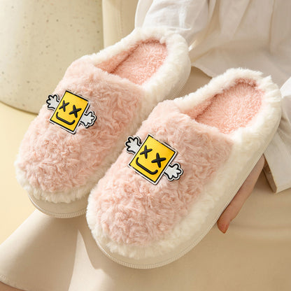 Cartoon Plush Cotton Slippers Women's Winter Warm Dormitory Non-slip 5470fbc4 f179 43ff 8147 c2ef05d50cd5