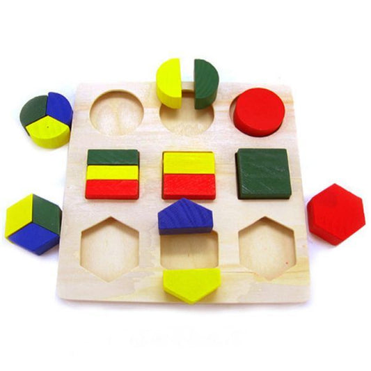 Wooden Geometrical Shape Baby Toy Jigsaw 549225912388