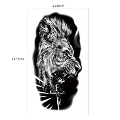 Animal Pattern Tiger Lion Half Arm Water Transfer Imitation Tattoo 549a163c ce0a 4c4a b9c9 3bafa588cb8a