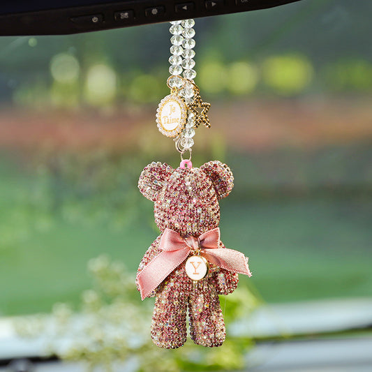 Car Rearview Mirror Pendant Diamond-embedded Violent Bear Bear Ornaments 549c7974 c9a5 4359 8efc 33b198800b8c