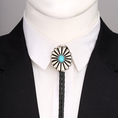 Celtic Pattern Turquoise Agate Bolo Tie 549ed7be dfc5 4f26 898a 2b01db21b264