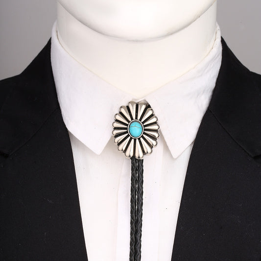 Celtic Pattern Turquoise Agate Bolo Tie 549ed7be dfc5 4f26 898a 2b01db21b264