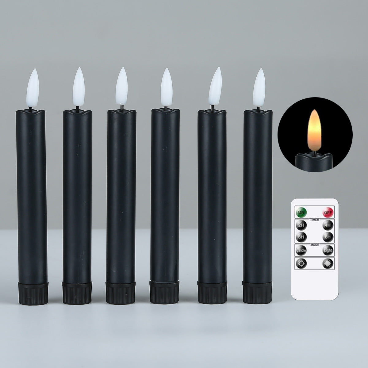255cm10 Inch Bullet 10 Key Remote Control Wave Mouth Electronic Candle Plastic Birthday Christmas Eve - HD Wireless Product #7