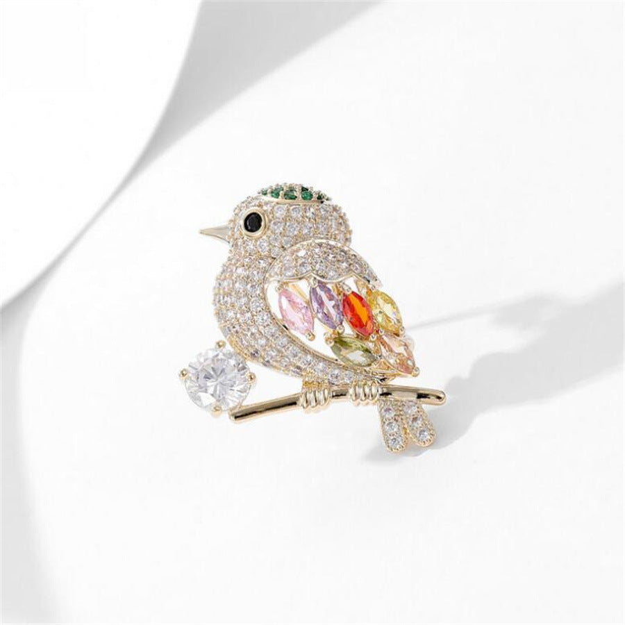 Full Diamond Animal Magpie Bird Brooch 54a7465c 350f 4b73 94de 952e405a658e