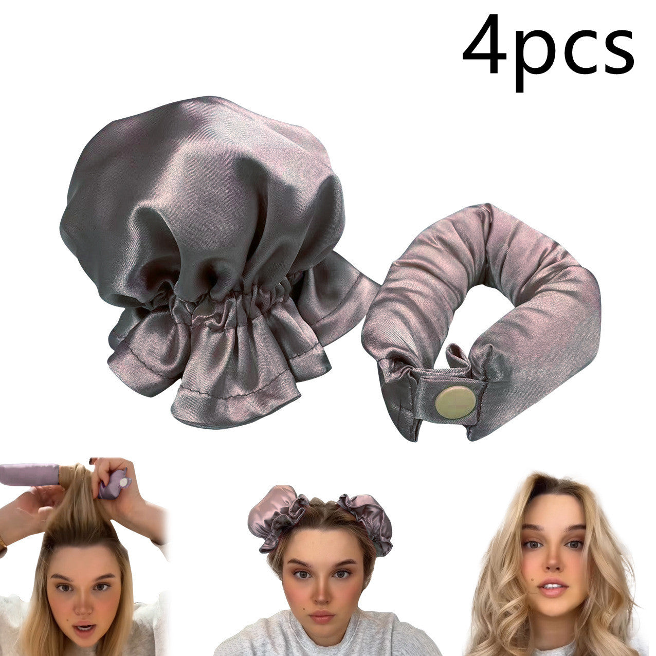 New Heatless Curl Stick With Cloth Cover Cute Ball Head Hair Curler Headband Hair Rollers Wave Form Curling Rod Hair Style To