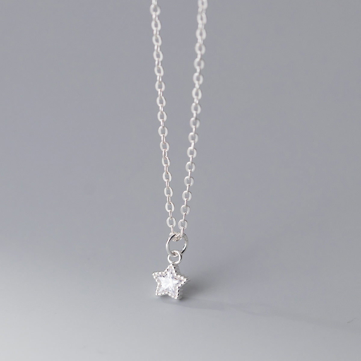 S925 Sterling Silver Diamond Five-pointed Star Necklace Ins Style Design Temperament Neck Jewelry Women 54dbb681 fd46 4139 8f