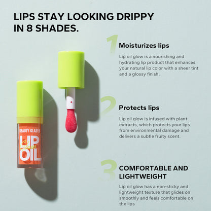 Moisturizing And Nourishing Lip Lacquer Transparent Oil Doodle Glass