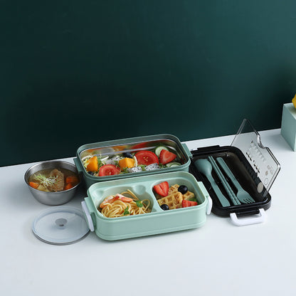 304 Stainless steel double-layer lunch box - HD Wireless Product #12