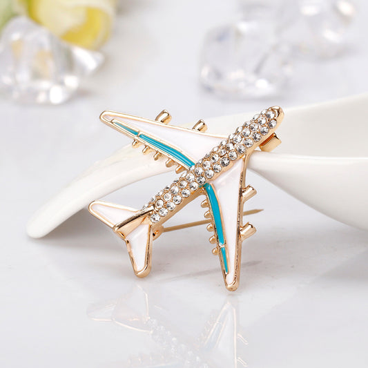 Oil Drip Brooch Exquisite Alloy Diamond-embedded Simple 554f0739 8003 45e0 af33 dda4f2bf068e