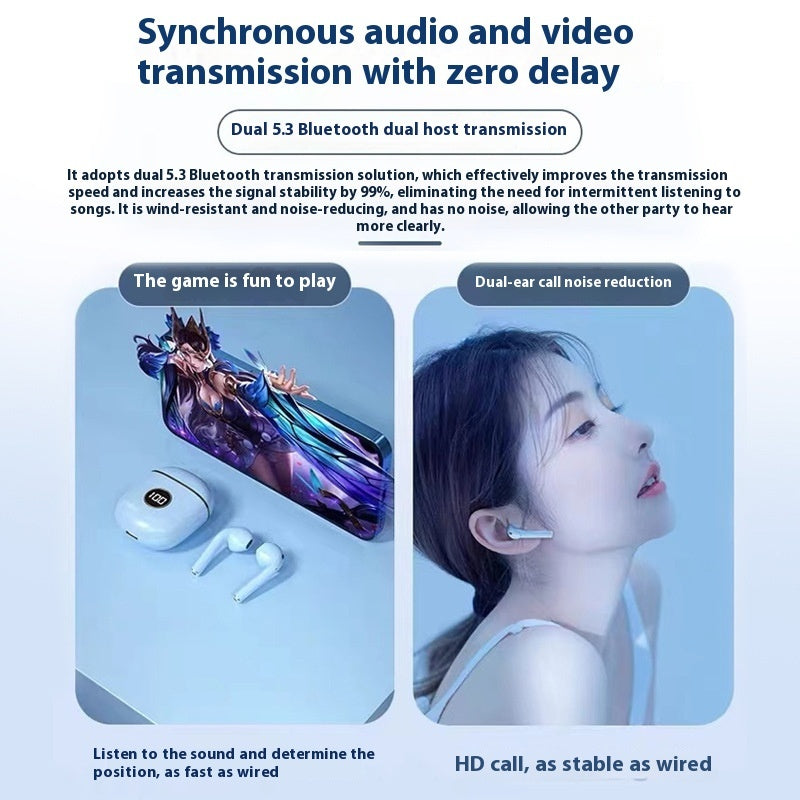 Wireless Bluetooth Headset Sports Noise-canceling Low Latency High Sound Quality Bluetooth Wireless Earbuds 555fbc04 0a48 4ad