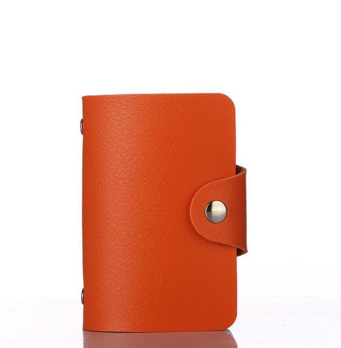 24 slots Fashion PU Leather Business Card Holder Organizer - HD Wireless Product #6