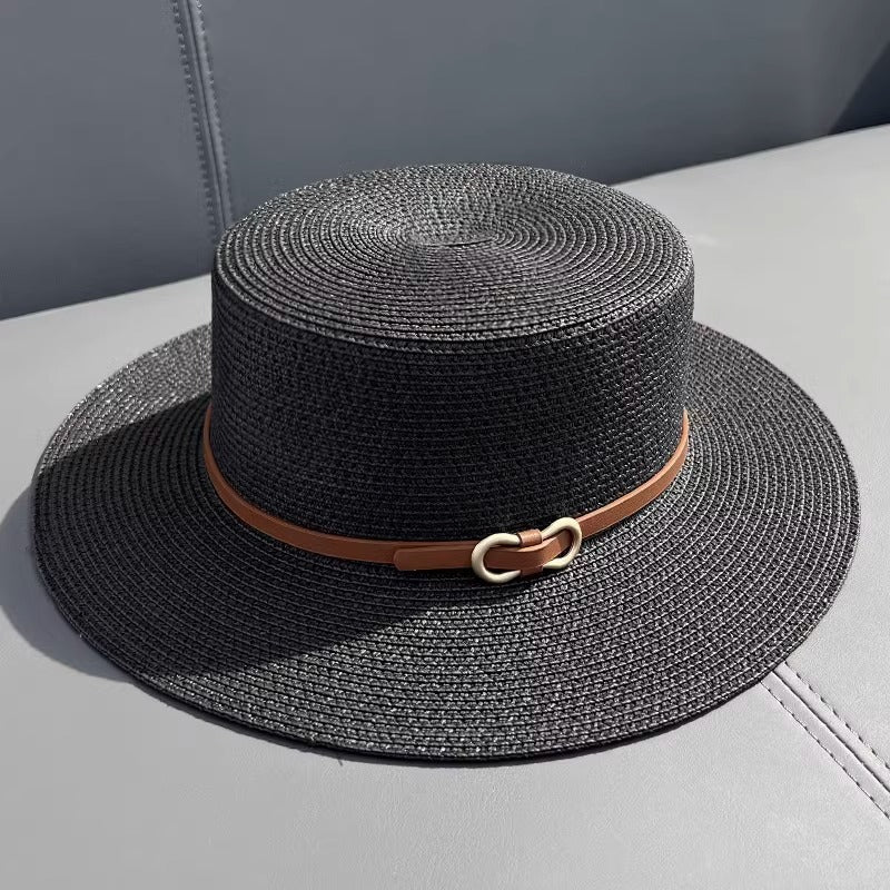 Flat Straw Hat Women's Summer Seaside UV Protection 556277b1 7b29 4dd0 8114 c08e281b69f8