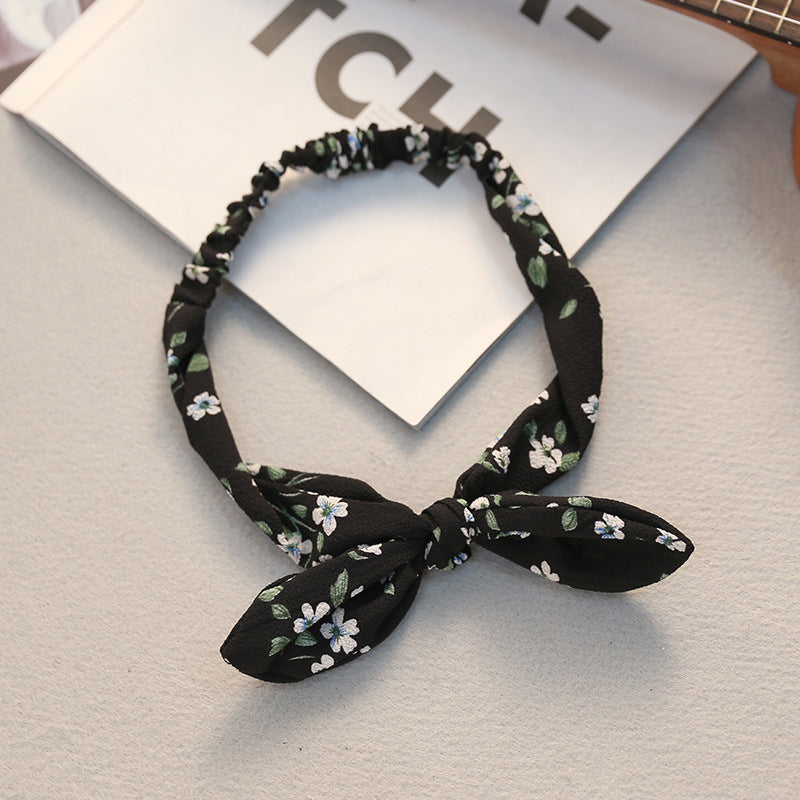 Big bow tie bunny ears headband 556373792573