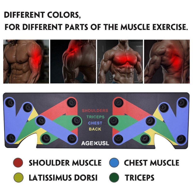 Push Up Rack Edge 9 in 1 Body Building Exercise Fitness Tools Women Men Push-Up Display Shelves and Raisers For GYM Training 