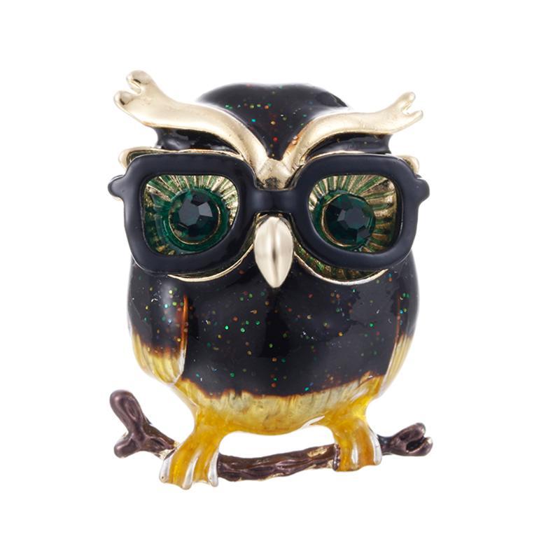 Owl brooch with glasses 558560745991