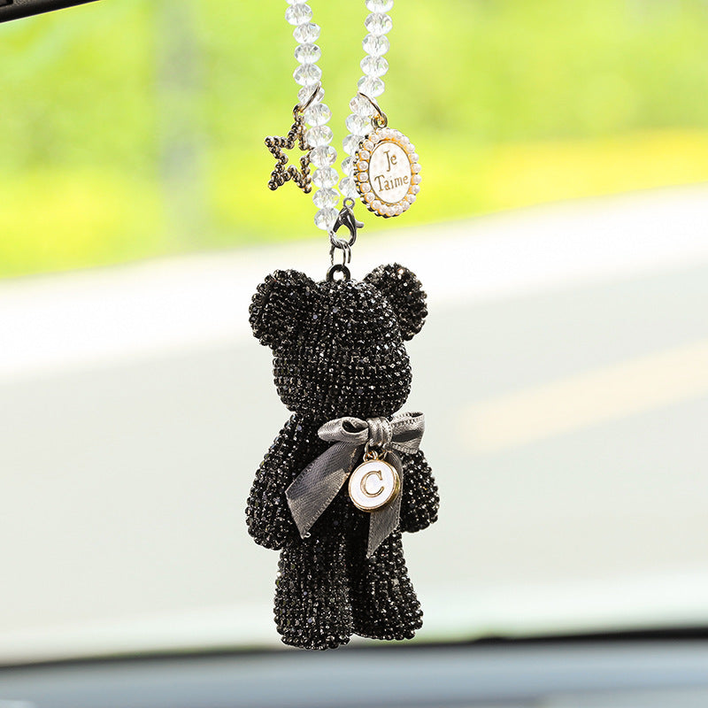 Car Rearview Mirror Pendant Diamond-embedded Violent Bear Bear Ornaments 55b7c416 fa03 4775 aaaa 231d2478511c