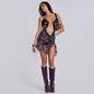 Fashion Women's Halter Backless Printing Slim-fit Lace Up Dress 55ccffe7 bd39 4dd6 bb5f 260c8eeaafaa