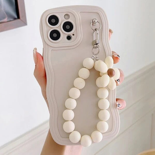 Little Flower Lanyard White Phone Case - 图片 1