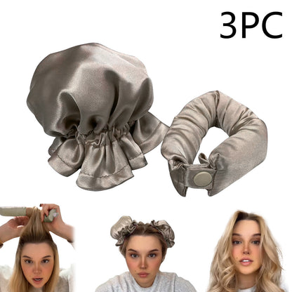 New Heatless Curl Stick With Cloth Cover Cute Ball Head Hair Curler Headband Hair Rollers Wave Form Curling Rod Hair Style To