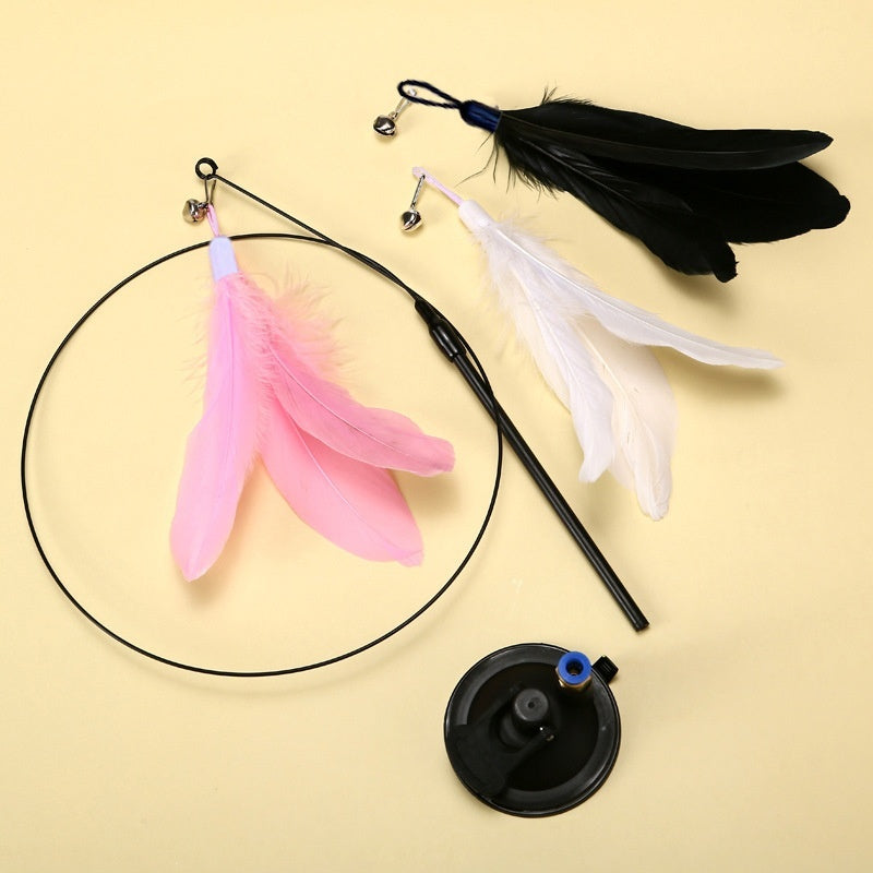 Cat Teaser With Bell Long Brush Holder Suction Cup Self-Hi Bite-resistant Feather 55f4ff2a 92e9 45e0 8c7d 086a9951f1eb trans