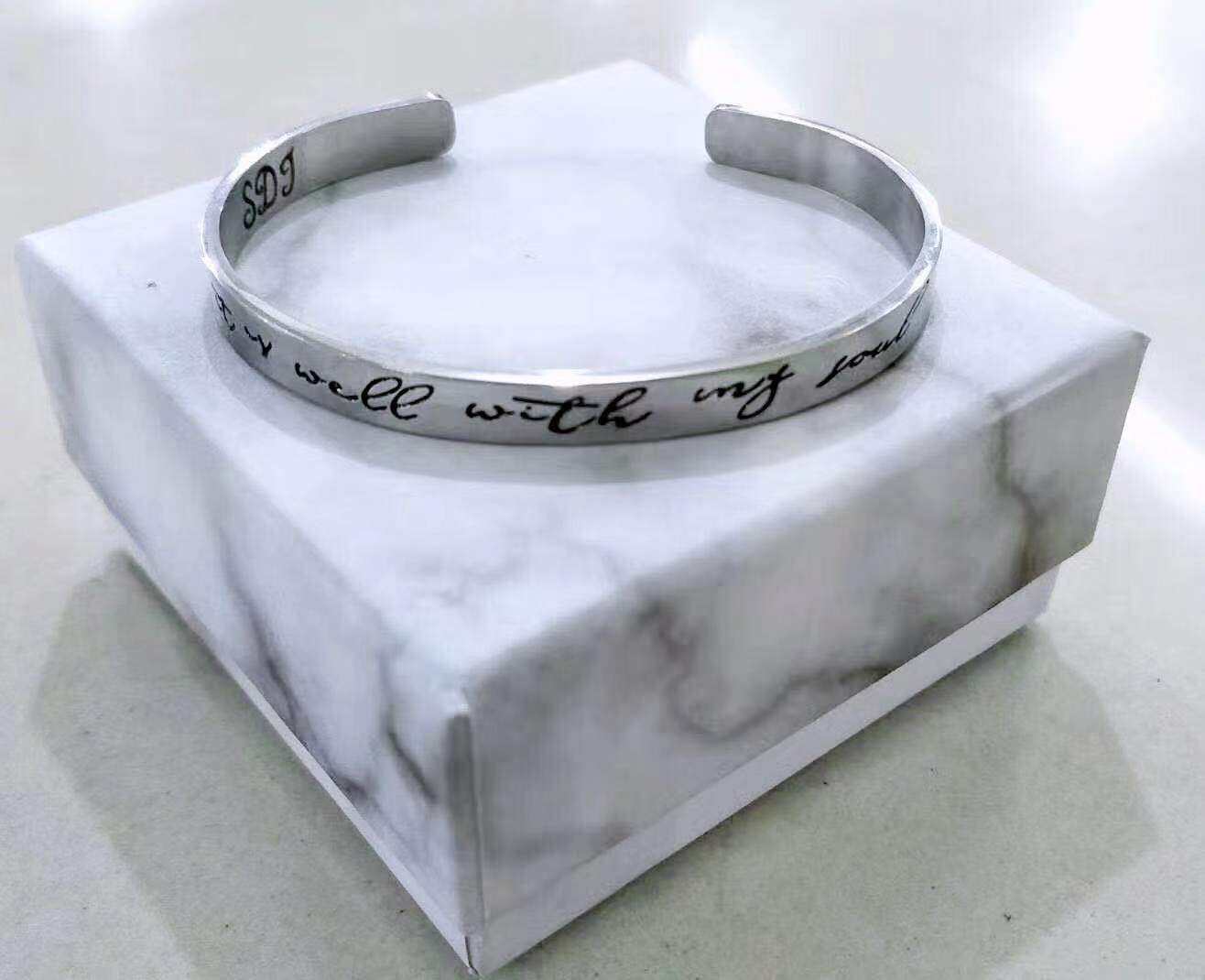 Mantra Bracelet With Quotes Stainless Steel Cuff Inspirational Jewelry Graduation Gift 562235247938