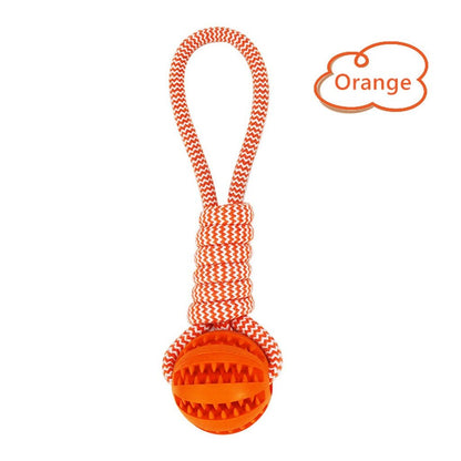 Dog Toys Balls Interactive Treat Rope Rubber Leaking Balls For Small Medium Dogs Chewing Bite Resistant Pet Tooth Cleaning 56