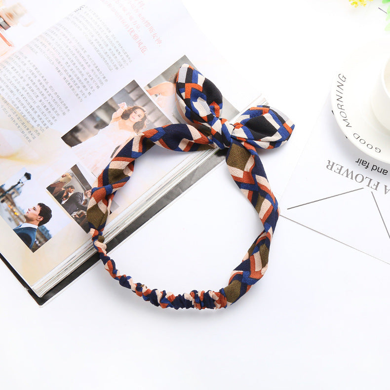 Big bow tie bunny ears headband 563776571279
