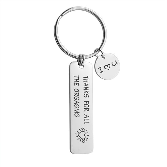 Metal Keychain Cross-Border Brushed Valentine's Day Keychain 5640163892878