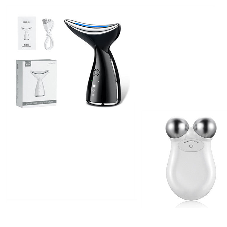 EMS Microcurrent Neck Face Beauty Device With 3 Colors LED Photon Therapy Skin Tighten Reduce Double Chin Face Lifting Device