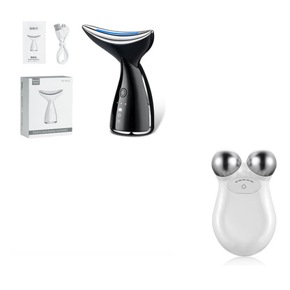 EMS Microcurrent Neck Face Beauty Device With 3 Colors LED Photon Therapy Skin Tighten Reduce Double Chin Face Lifting Device