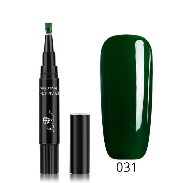 3 In 1 Gel Nail Varnish Pen Glitter One Step Nail Art Gel Polish Hybrid - HD Wireless Product #3