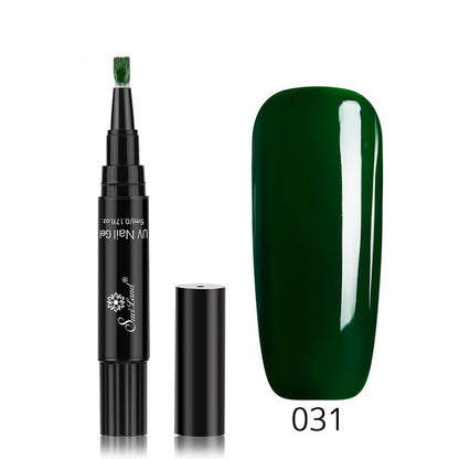 3 In 1 Gel Nail Varnish Pen Glitter One Step Nail Art Gel Polish Hybrid - HD Wireless Product #3