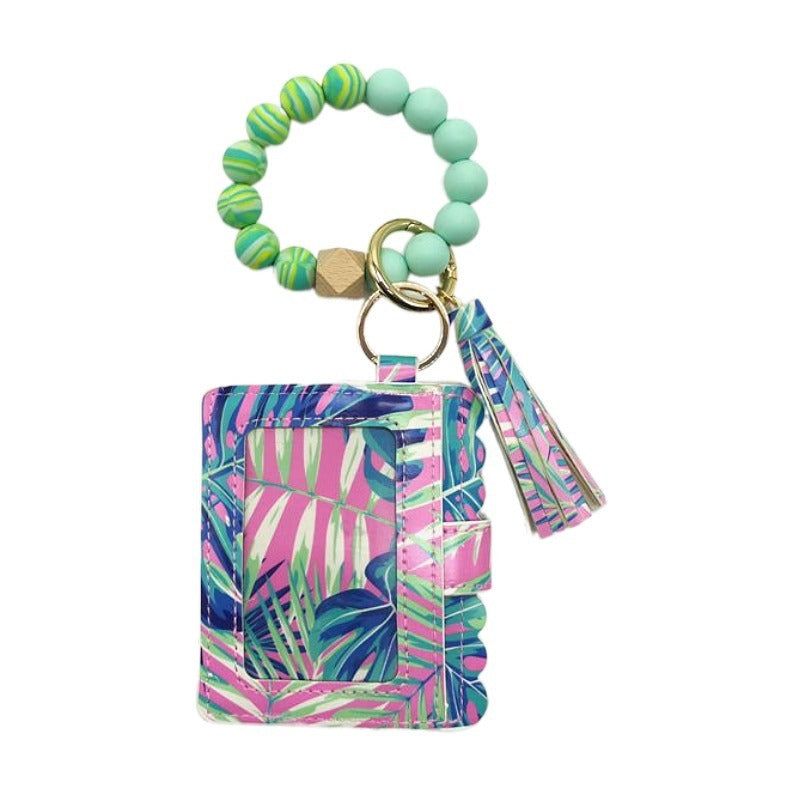 Silicone Beads Bracelet Key Chain Leopard Print 564db2dc 86c9 44b3 8b62 edf107223216