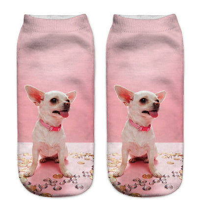 Popular Funny Unisex Short Socks 3D Cat Printed Anklet Socks Casual Socks 566568070885